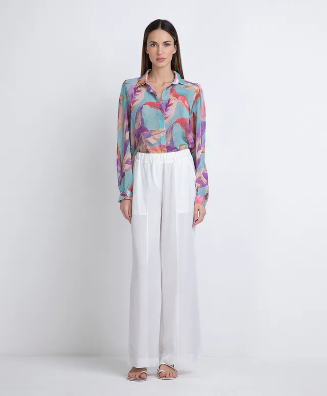 Markup Donna Camicie & Bluse Camicia in georgette stampa foglie