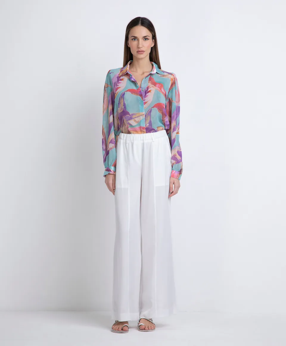 Markup Donna Camicie & Bluse Camicia in georgette stampa foglie