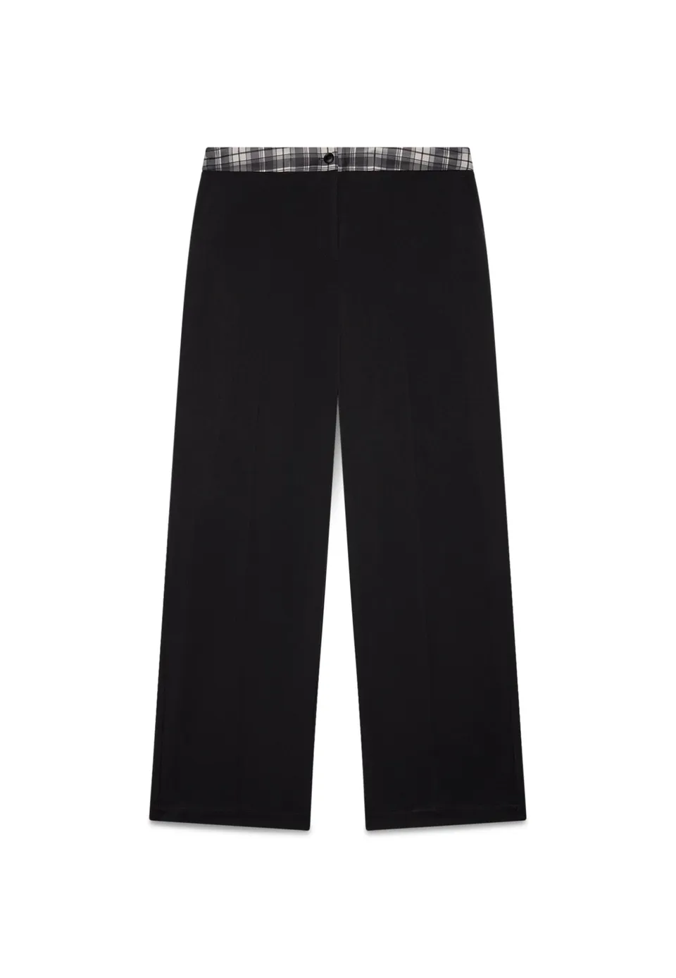 Fiorella Rubino Pantaloni Pantaloni Wide Leg con Banda Check pantaloni 58 Plus