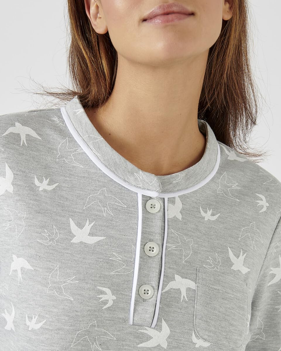 Damart Homewear Pigiama in Maglia Thermolactyl Interlock Set Donna