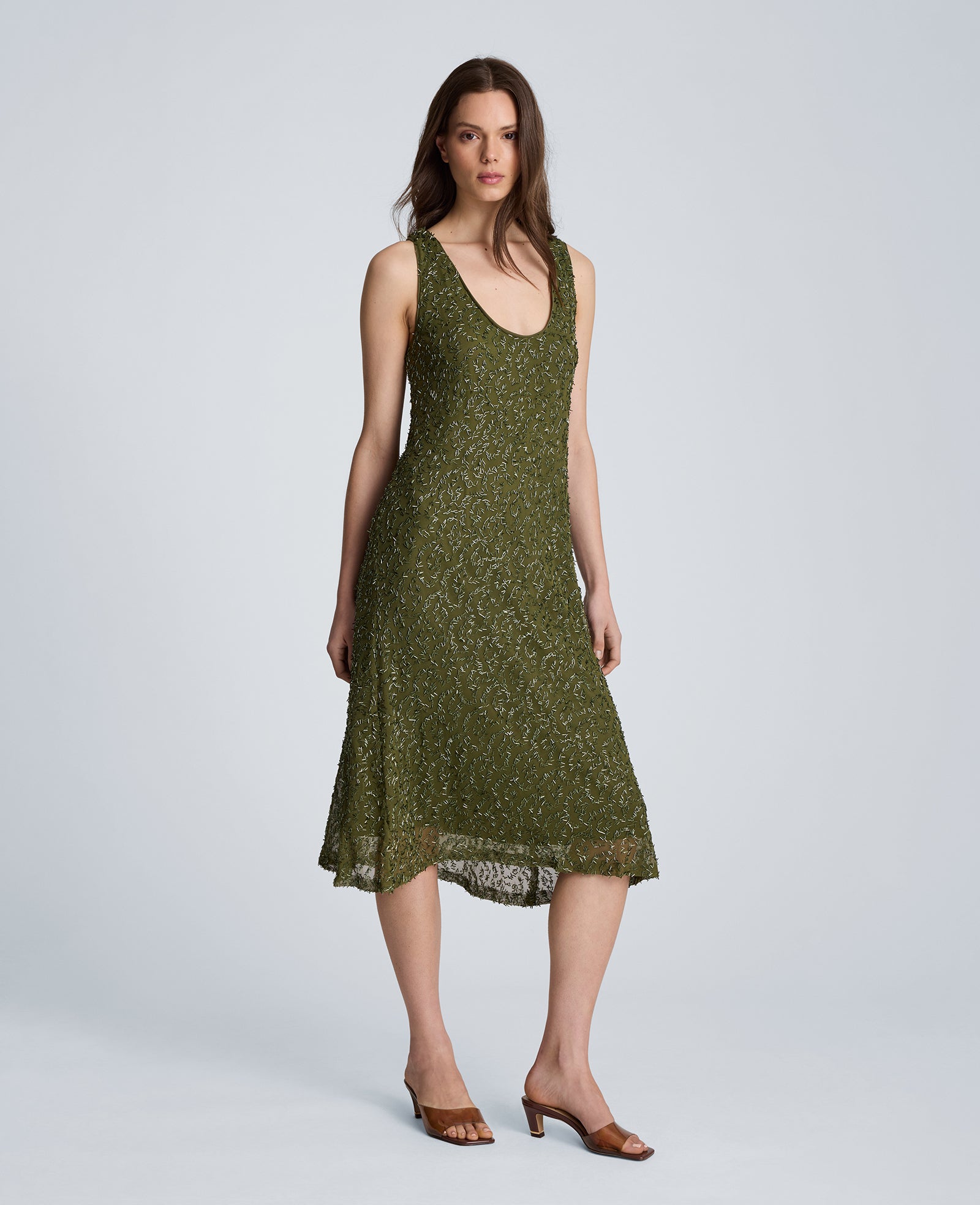 Kenneth Cole Reaction Clothing Bias Long Slip Dress vestito BREEN lungo