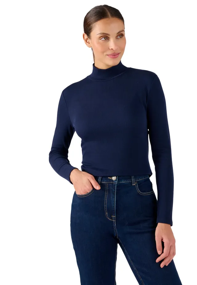 Damart Thermolactyl Sottomaglione collo alto a costine donna