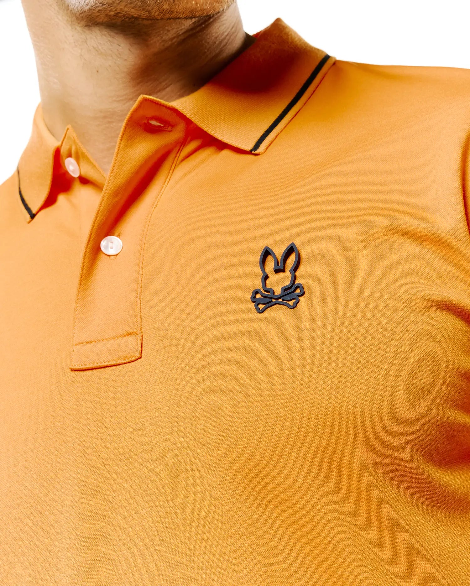 Psycho Bunny Men's Polos MEN'S JOJI PERFORMANCE POLO MT0100241 polo arancione slim