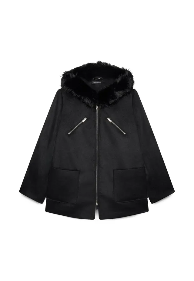Fiorella Rubino Cappotti e Trench Parka in lana Parka 52 Plus con cappuccio