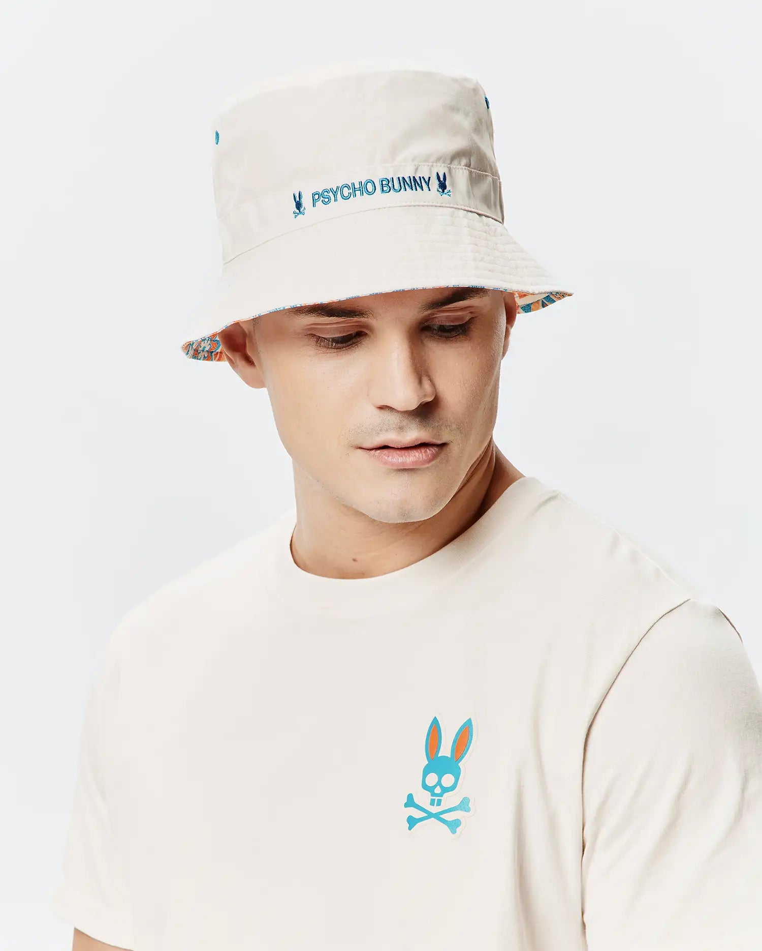 Psycho Bunny Accessories Frank cappello bucket blu reversibile O/S