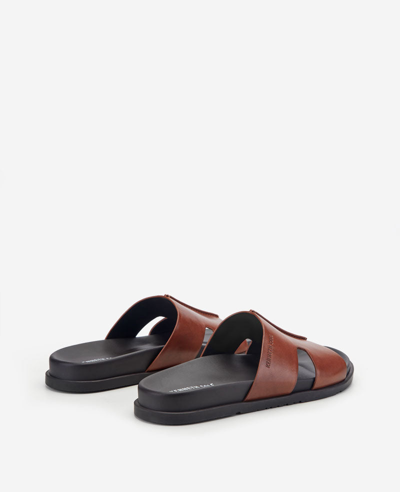 Kenneth Cole Reaction Shoes Willy Leather Sandal sandalo uomo in pelle cognac 7M