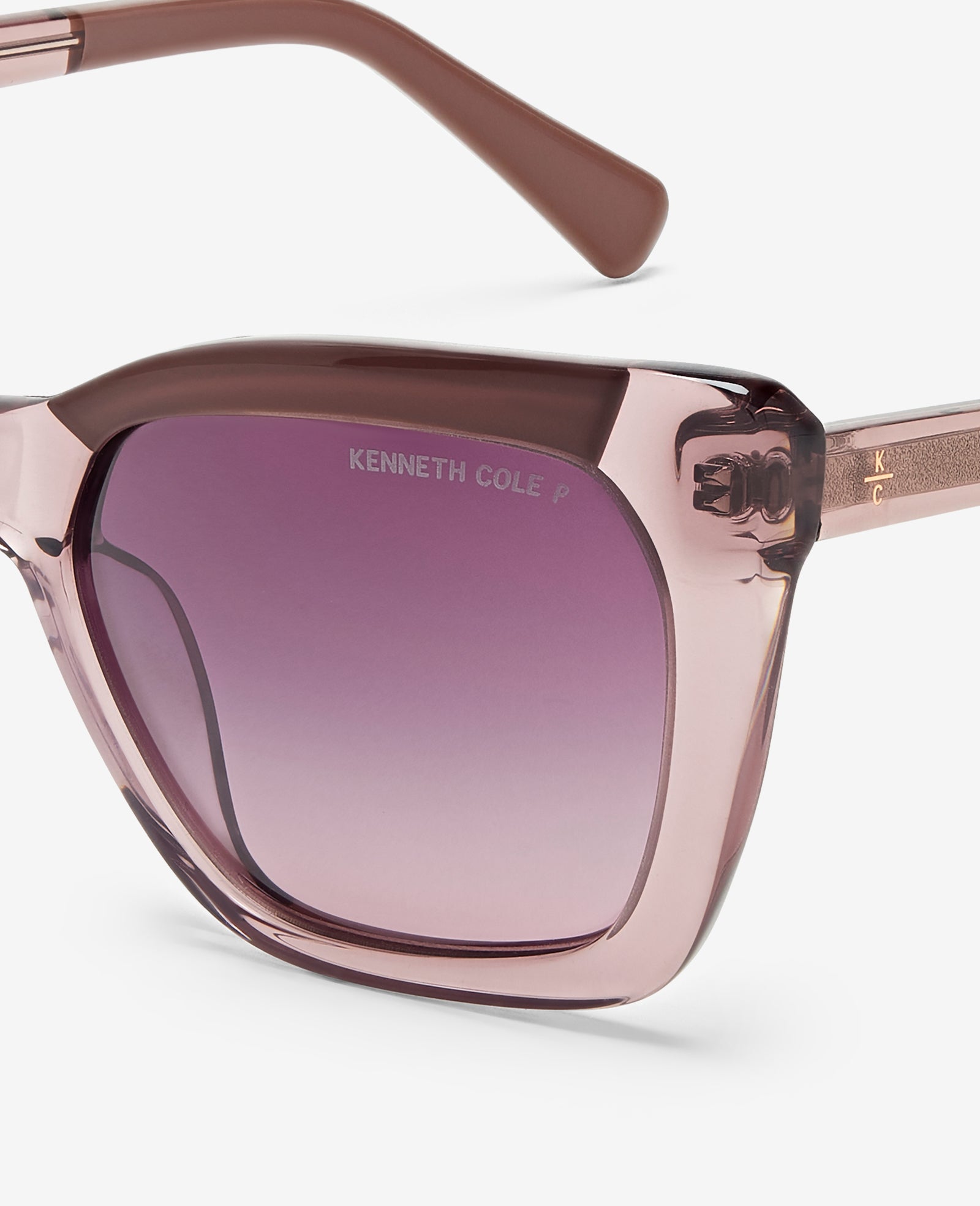 Kenneth Cole Reaction Sunglasses & Eyewear Cat Eye Acetate occhiali da sole viola polarizzati