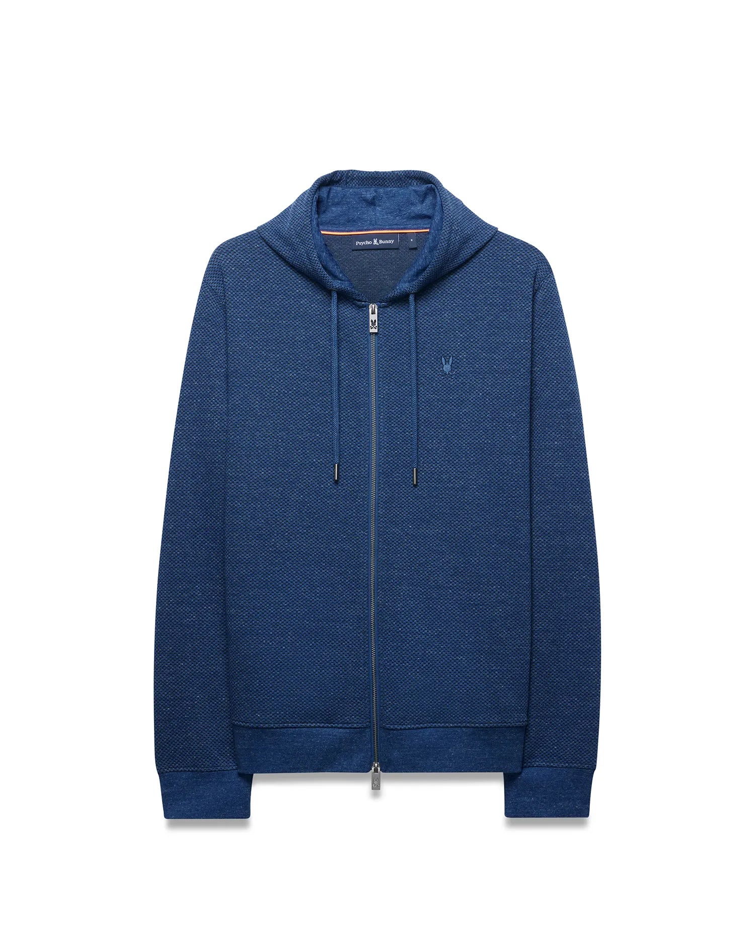 Psycho Bunny Men's Sweatshirts & Hoodies Marc felpa con zip blu elasticizzata