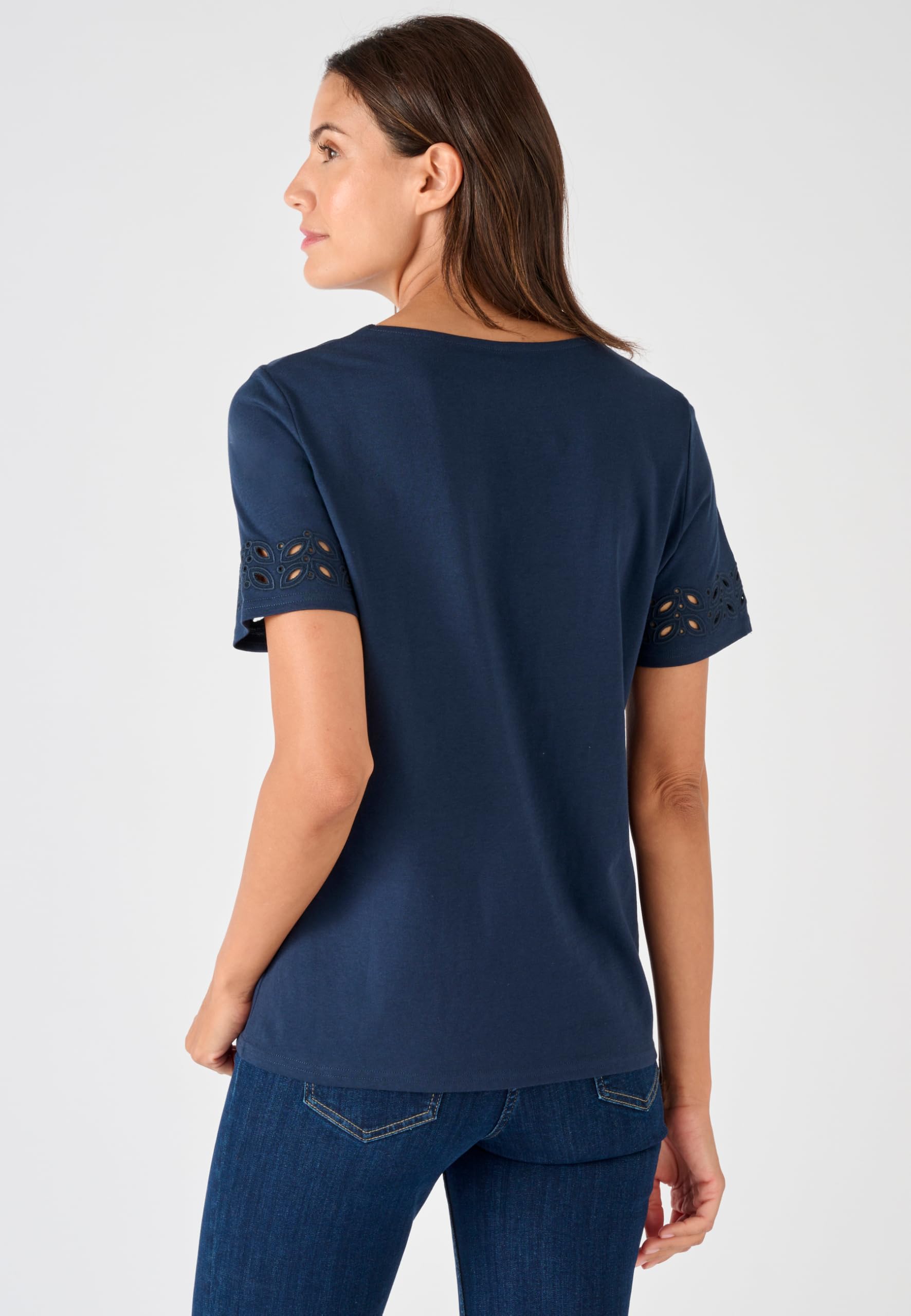 Damart Prêt-à-porter T-Shirt Dettagli Fantasia Puro Cotone T-shirt