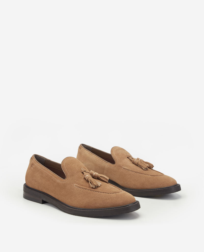 Kenneth Cole Reaction Madison mocassino tan scamosciato supporto flessibile