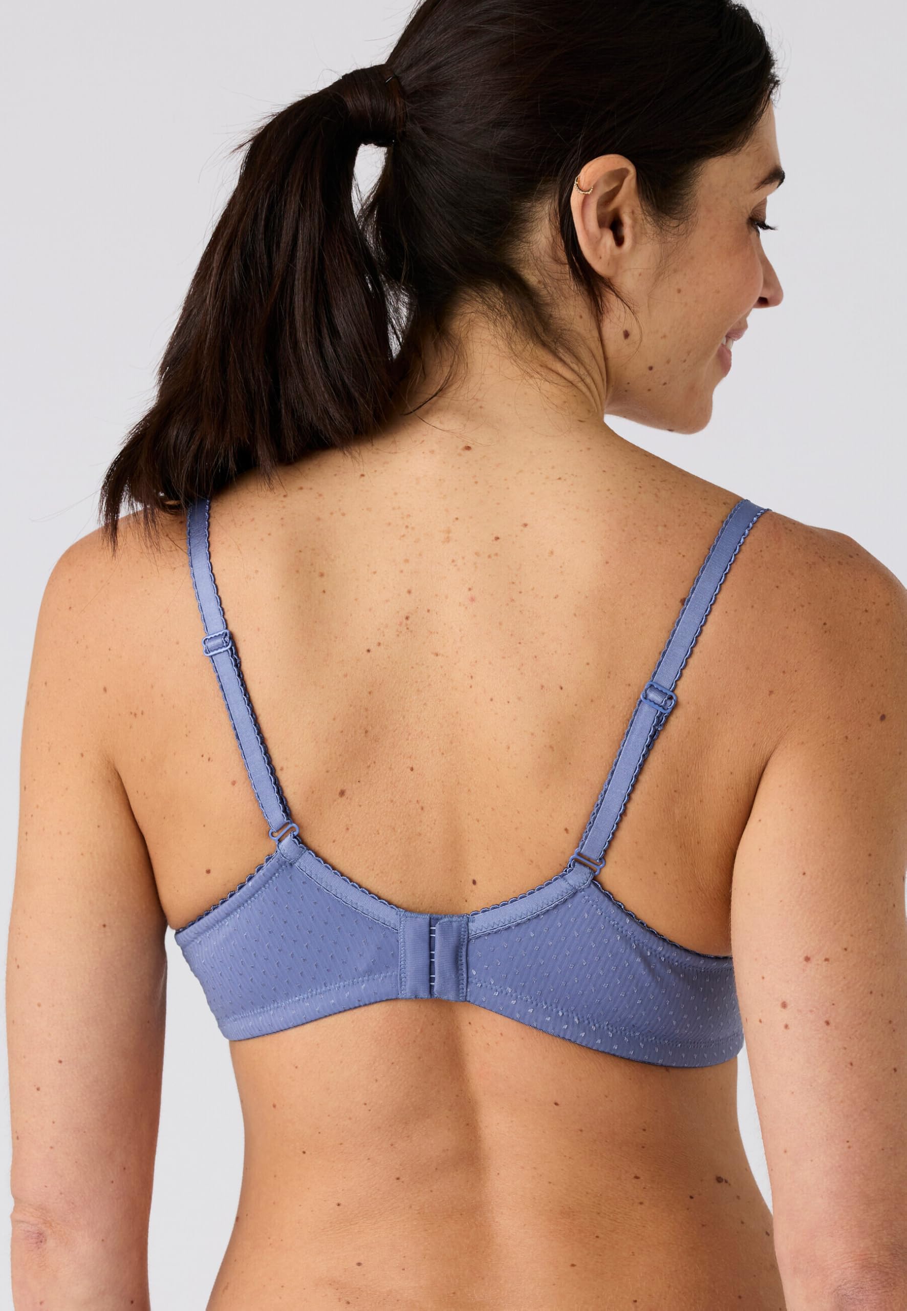 Damart Biancheria intima Nina reggiseno con ferretto Blu Grigio 7D pizzo