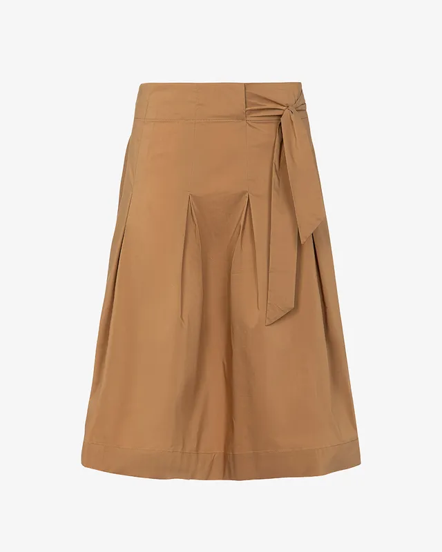 Markup Donna Gonne & Short Gonna con pieghe e cintura in tela vela