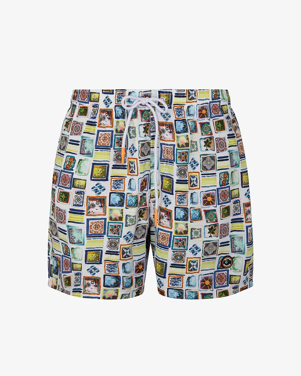Markup Uomo Costumi Bermuda mare stampa maioliche uomo
