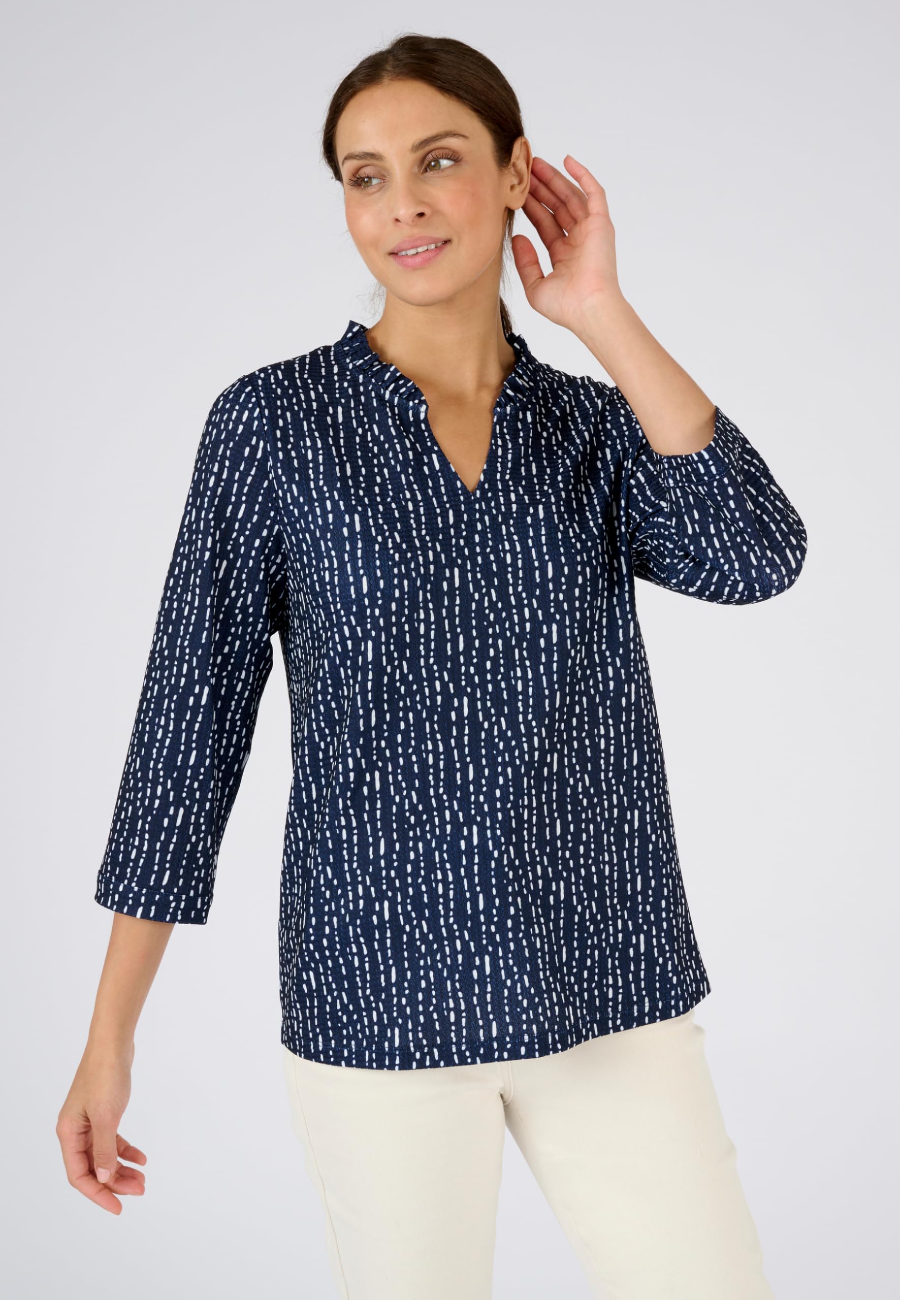 Damart Prêt-à-porter Top in maglia rilegata stampata donna 42-44