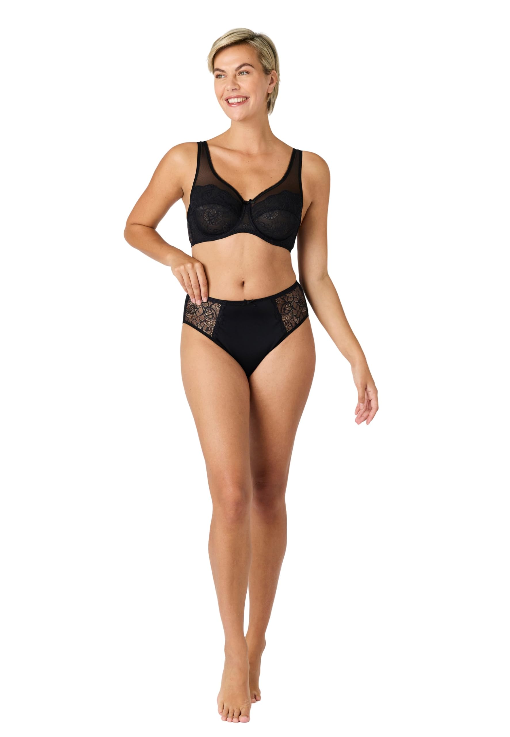 Damart Biancheria intima Reggiseno con ferretto Lea Donna Rosa Antico 3B pizzo
