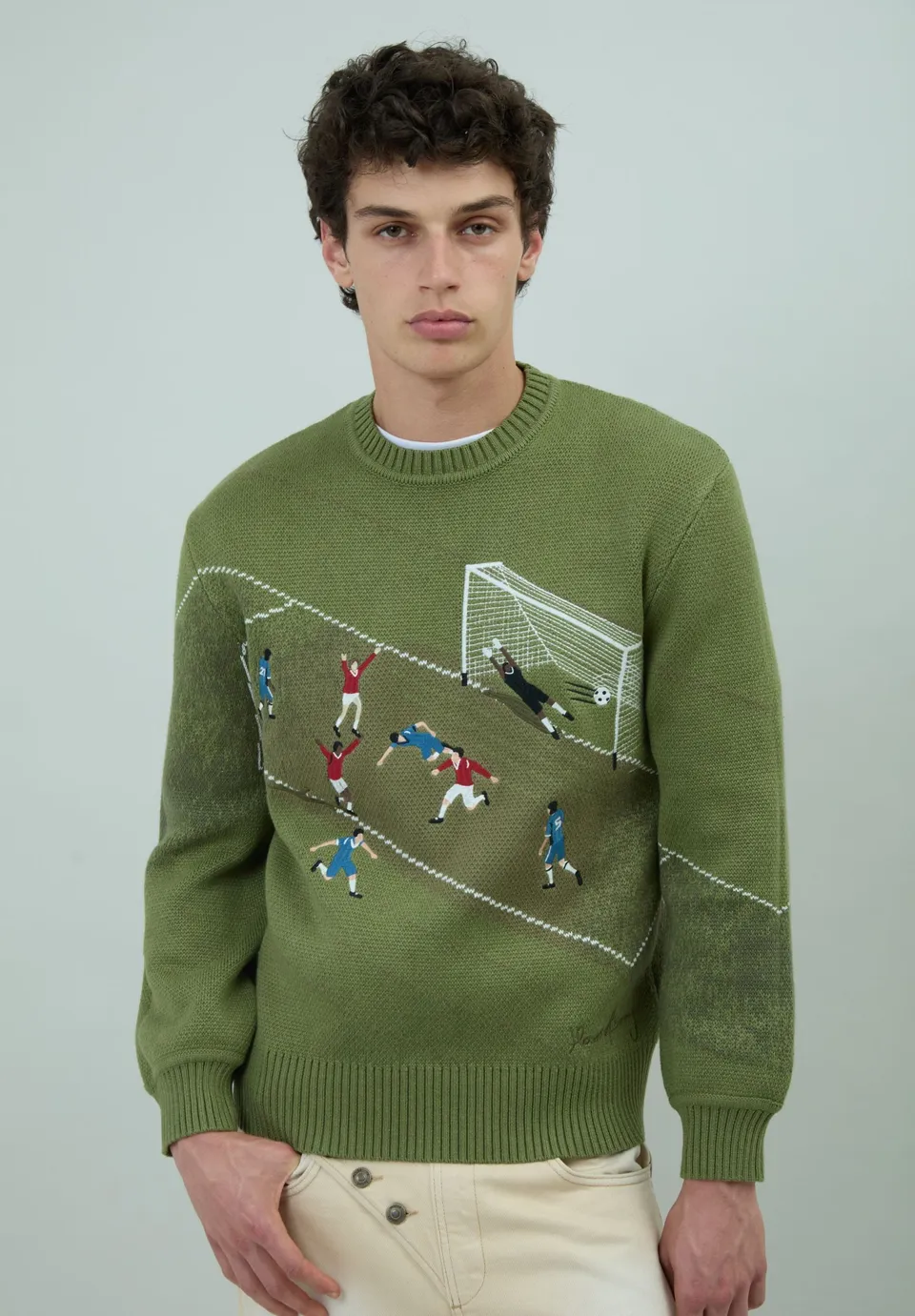 House Of Sunny Women's Knitwear MATCH OF THE DAY 2.0 maglione UK S-M-L-XL verde calcio