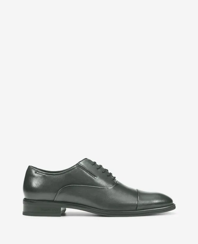 Kenneth Cole Shoes Tully Cap Toe Oxford stringate uomo grigie in pelle