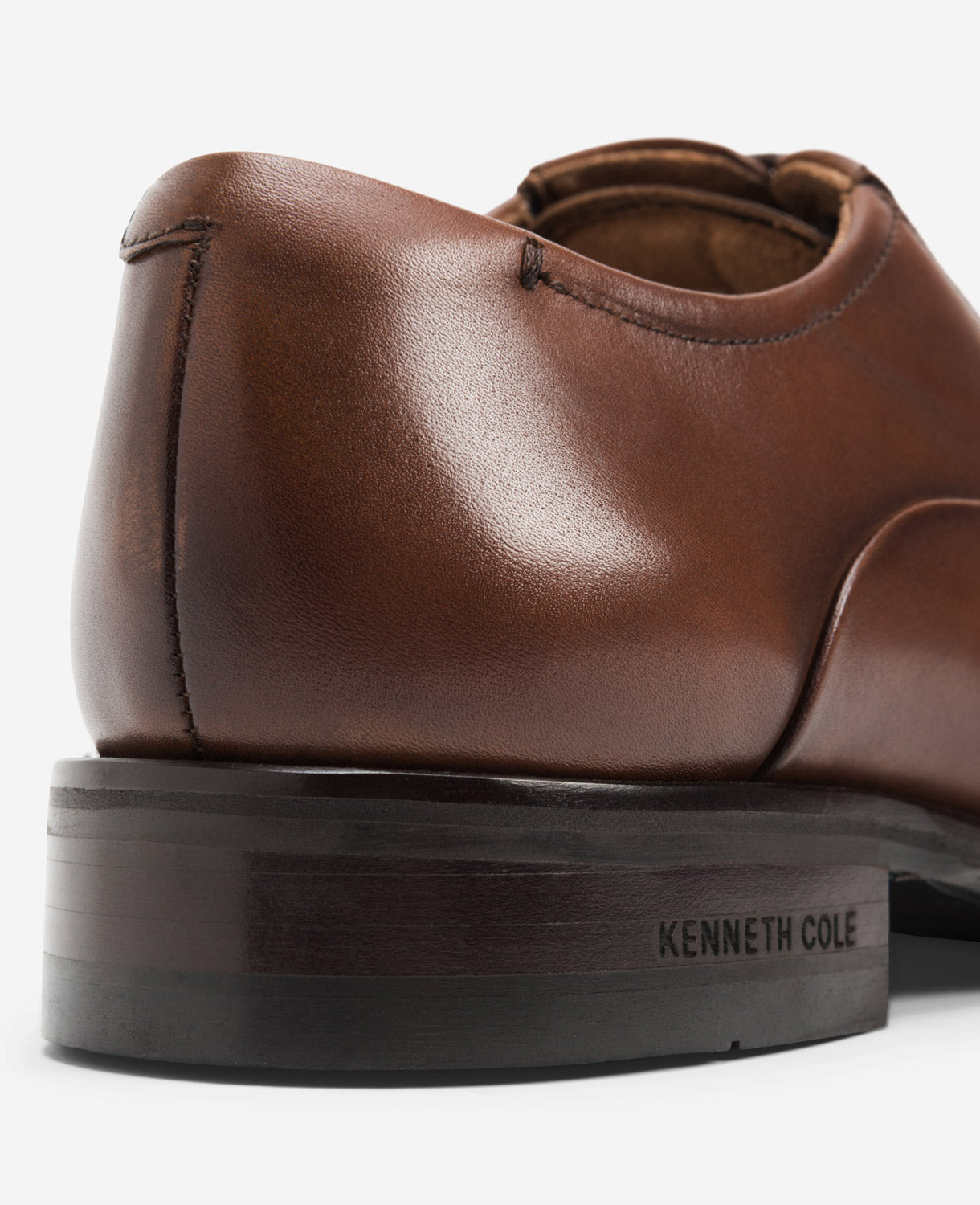 Kenneth Cole Reaction Shoes Lace Up Cap Toe Oxford cognac in pelle