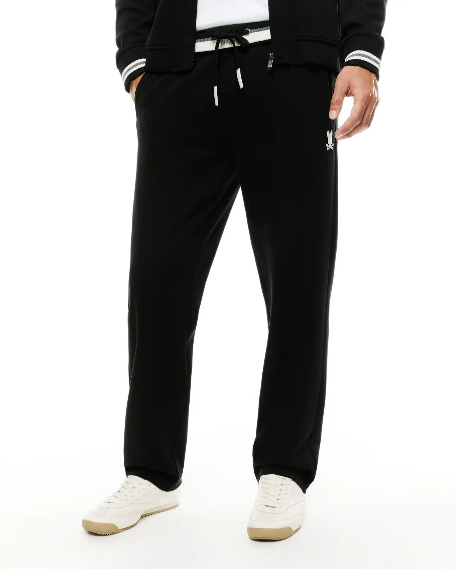 Psycho Bunny Men's Pants Jacques Piqué Track Pants pantaloni neri