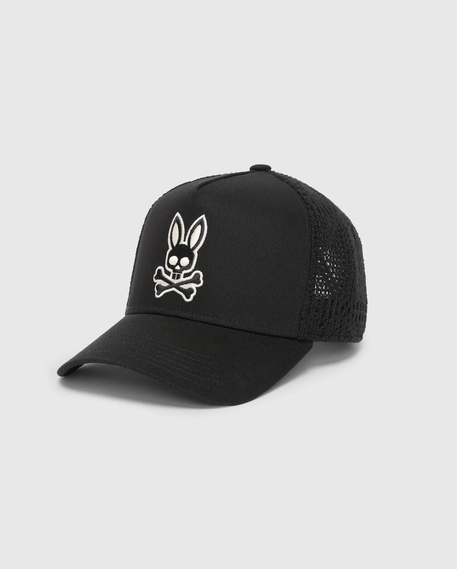 Psycho Bunny Accessories Elijah Trucker Cap MO1500113 cappellino nero regolabile