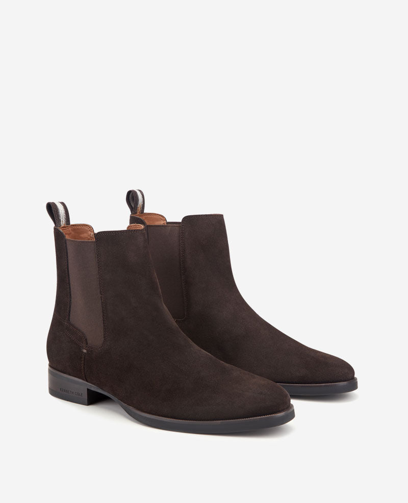 Kenneth Cole Reaction Shoes Raymond Suede Chelsea Boot stivaletti Mocha Suede in camoscio