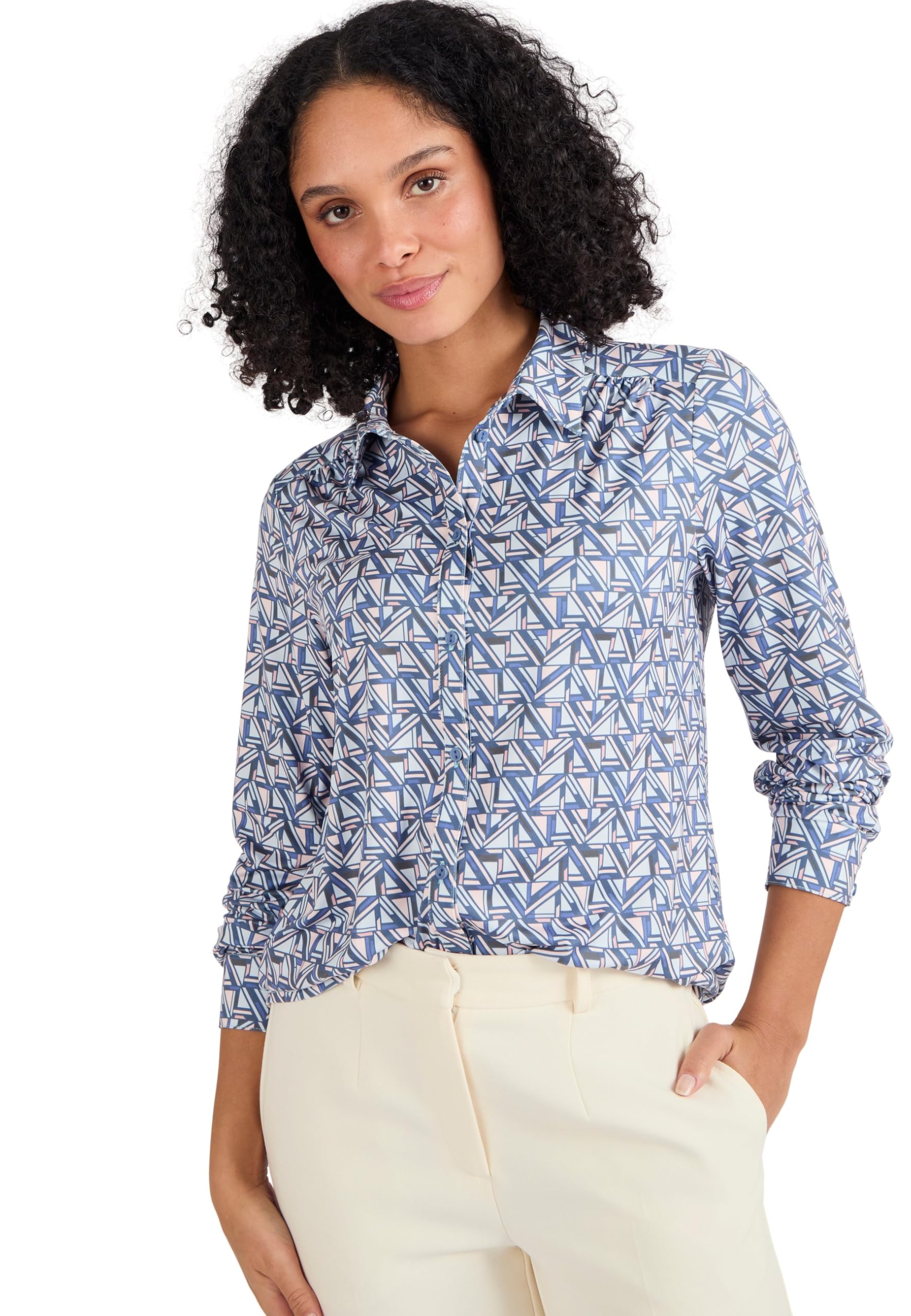 Damart Prêt-à-porter Camicetta a maglia calda donna stampa geometrica 38-40