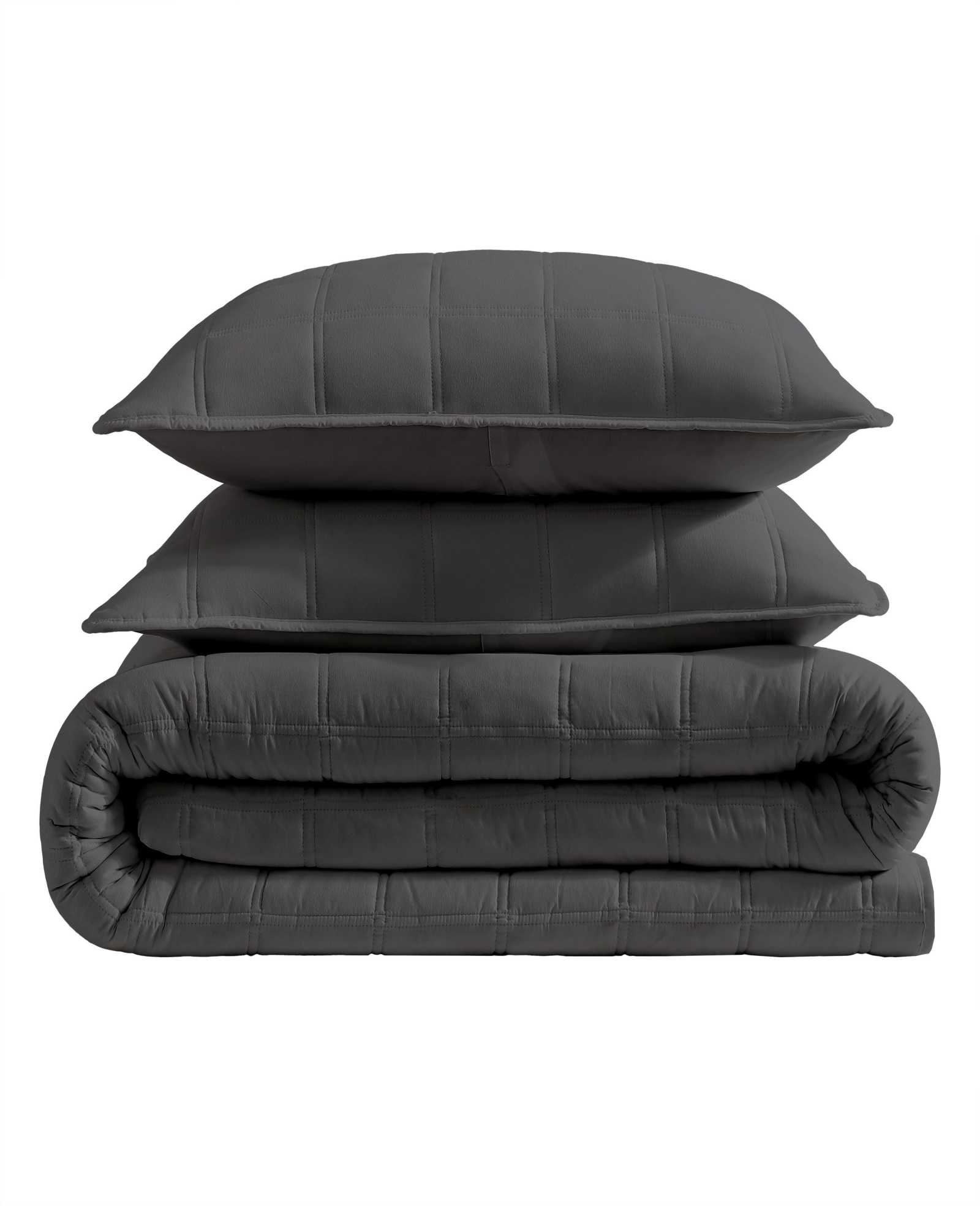 Kenneth Cole Reaction Stonewashed Quilt Set set trapunta antracite Twin