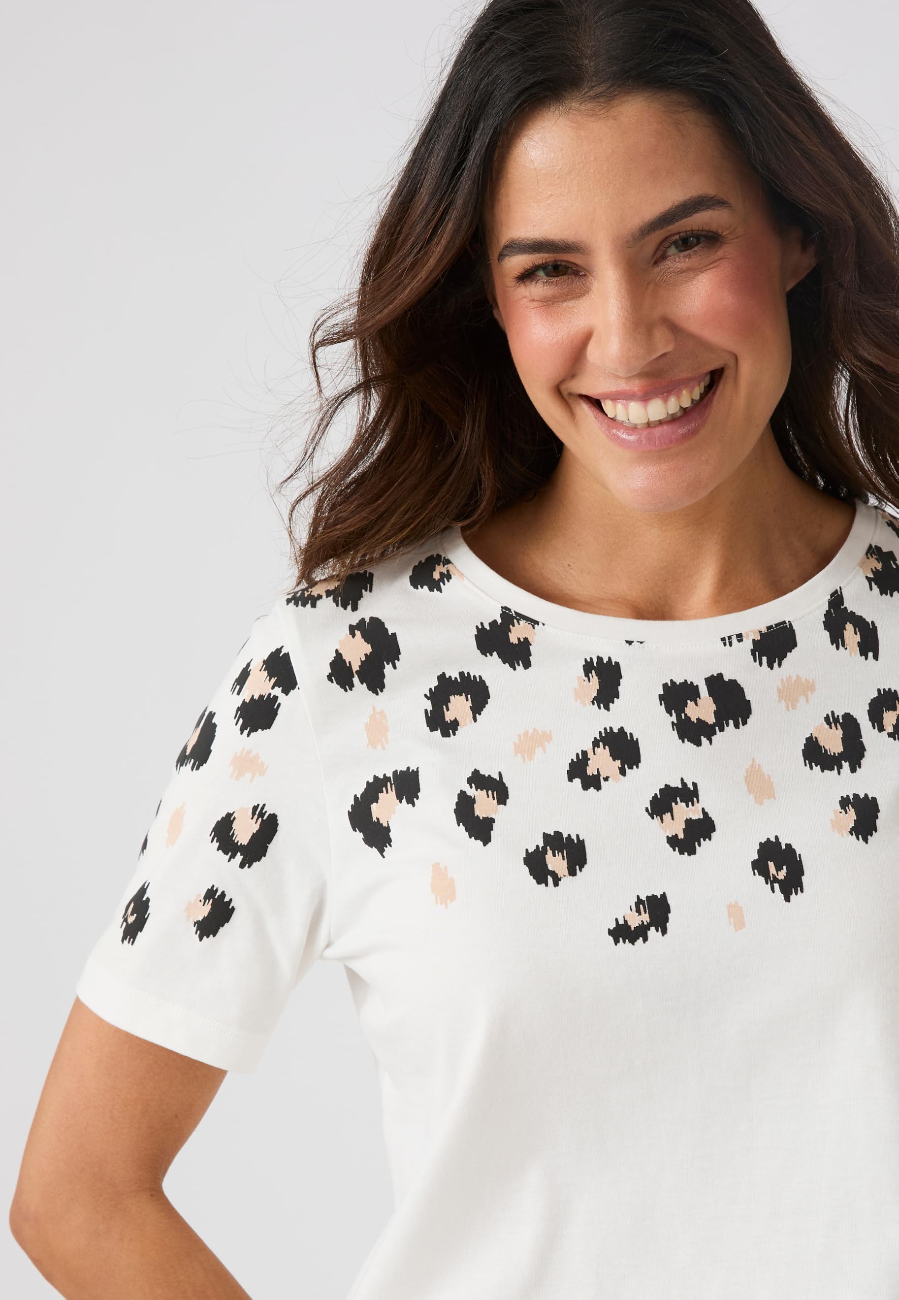 Damart Prêt-à-porter T-Shirt Stampa Rilefé maglietta bianca in cotone