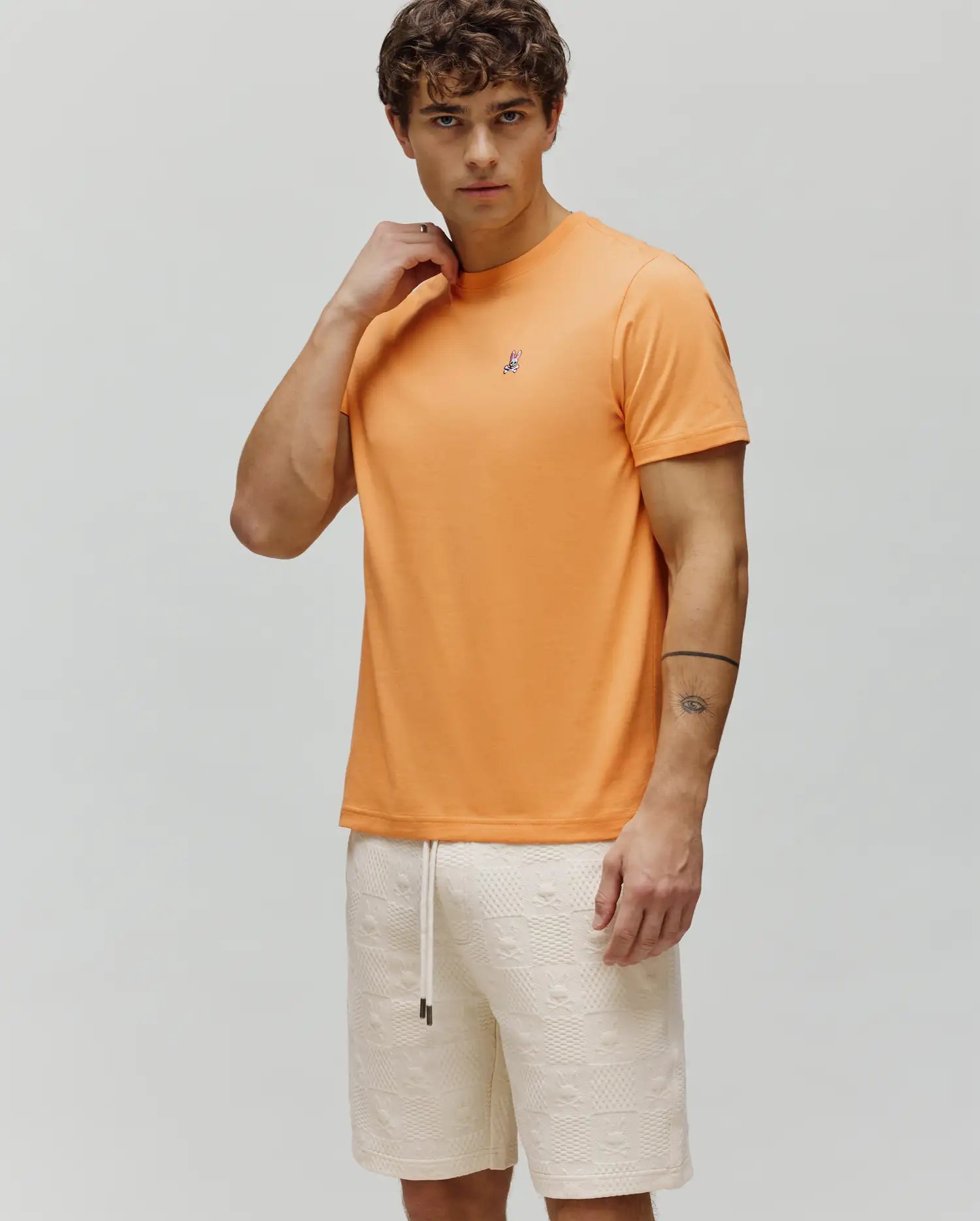 Psycho Bunny Men's Tees Classic Crew Neck Tee B6U014F200 maglietta arancione XXS