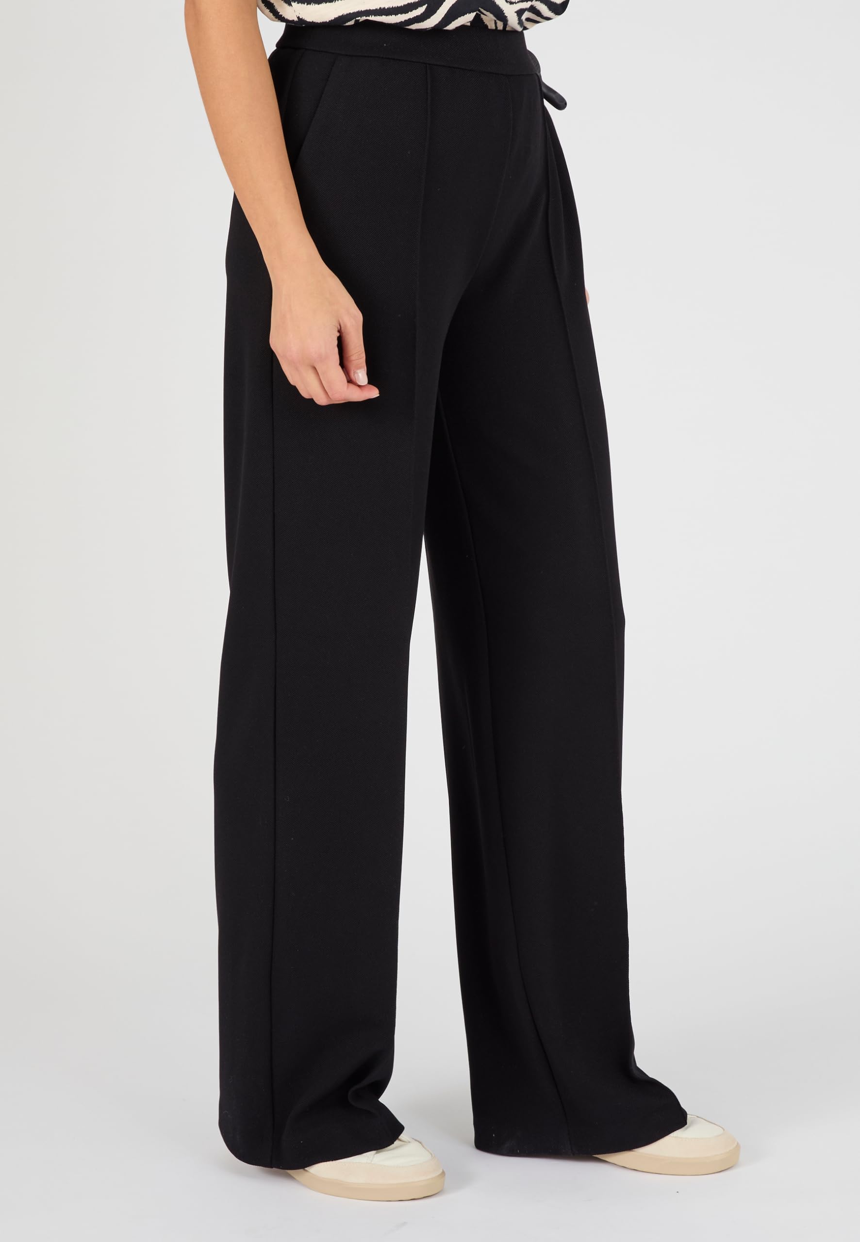 Damart Prêt-à-porter Pantaloni in maglia Pantaloni Nero a vita elastica