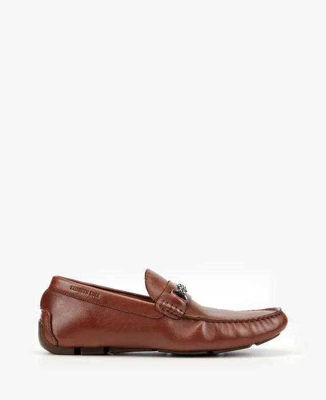 Kenneth Cole Reaction Shoes Theme Bit Driver mocassini cognac in pelle