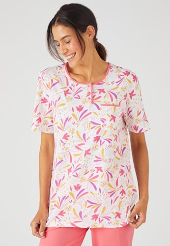 Damart Homewear Pyjacourt Maglia Grafica Puro Cotone pettinato Donna pigiama corto donna in cotone