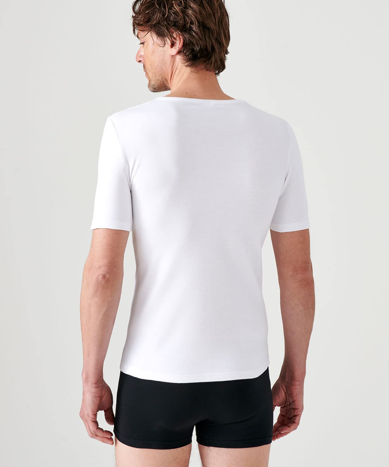 Damart Thermolactyl maglia interlock scollo a V uomo XS bianca calore grado 3