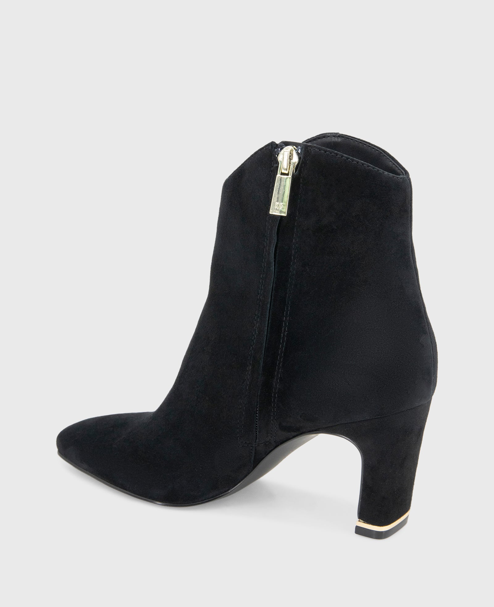Kenneth Cole Reaction Shoes Grizelda Suede Heel Boot stivaletto nero tacco 7,1 cm