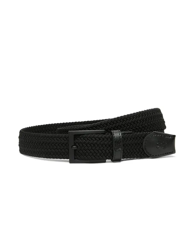 Psycho Bunny Accessories Men's Stretch cintura intrecciata nera