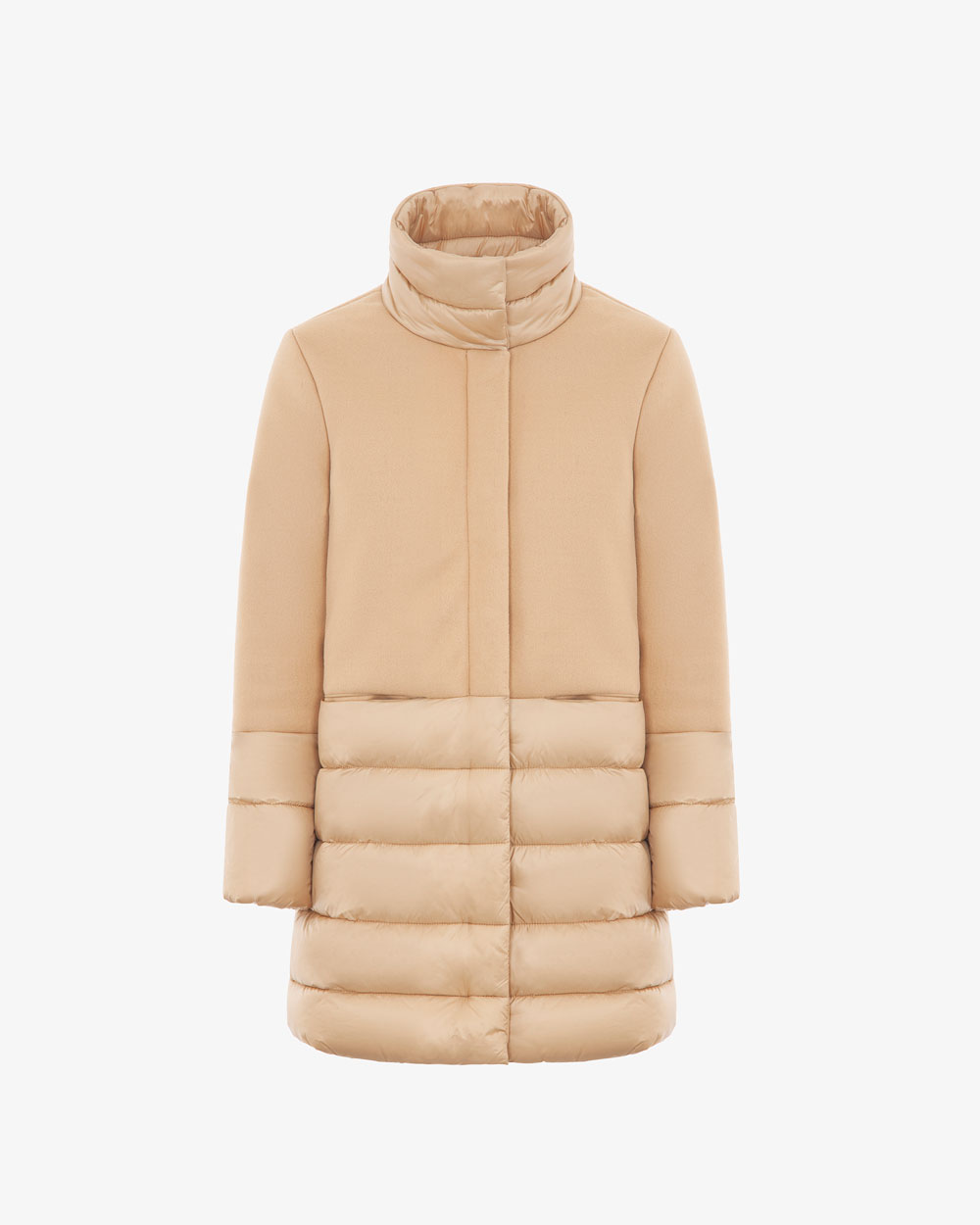 Markup Donna Giacche & Giubbotti Giubbino lungo panno e nylon giubbino lungo