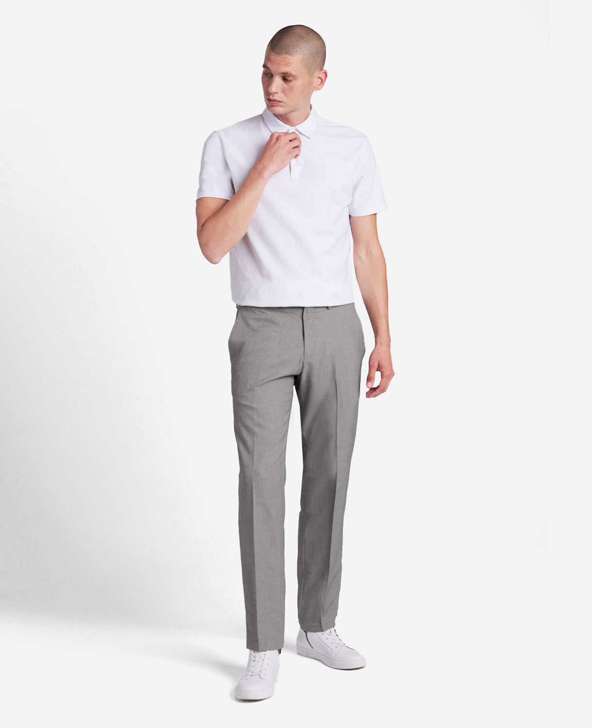 Kenneth Cole Reaction Clothing Stretch Modern-Fit Dress Pant pantaloni oatmeal
