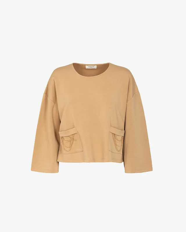 Markup Donna T-Shirt & Felpe Felpa interlock con applicazioni