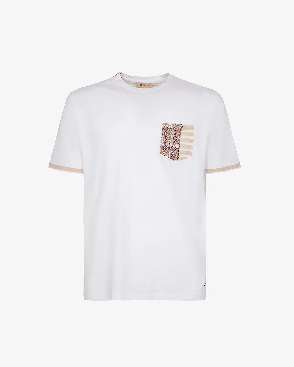 Markup Uomo Maglieria Girocollo jersey con inserti in lino maglia