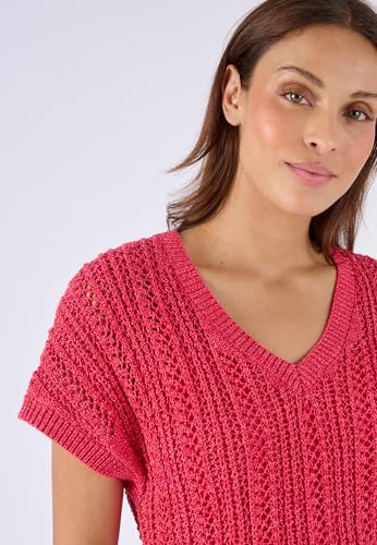 Damart Prêt-à-porter Maglione a coste fantasia donna scollo a V