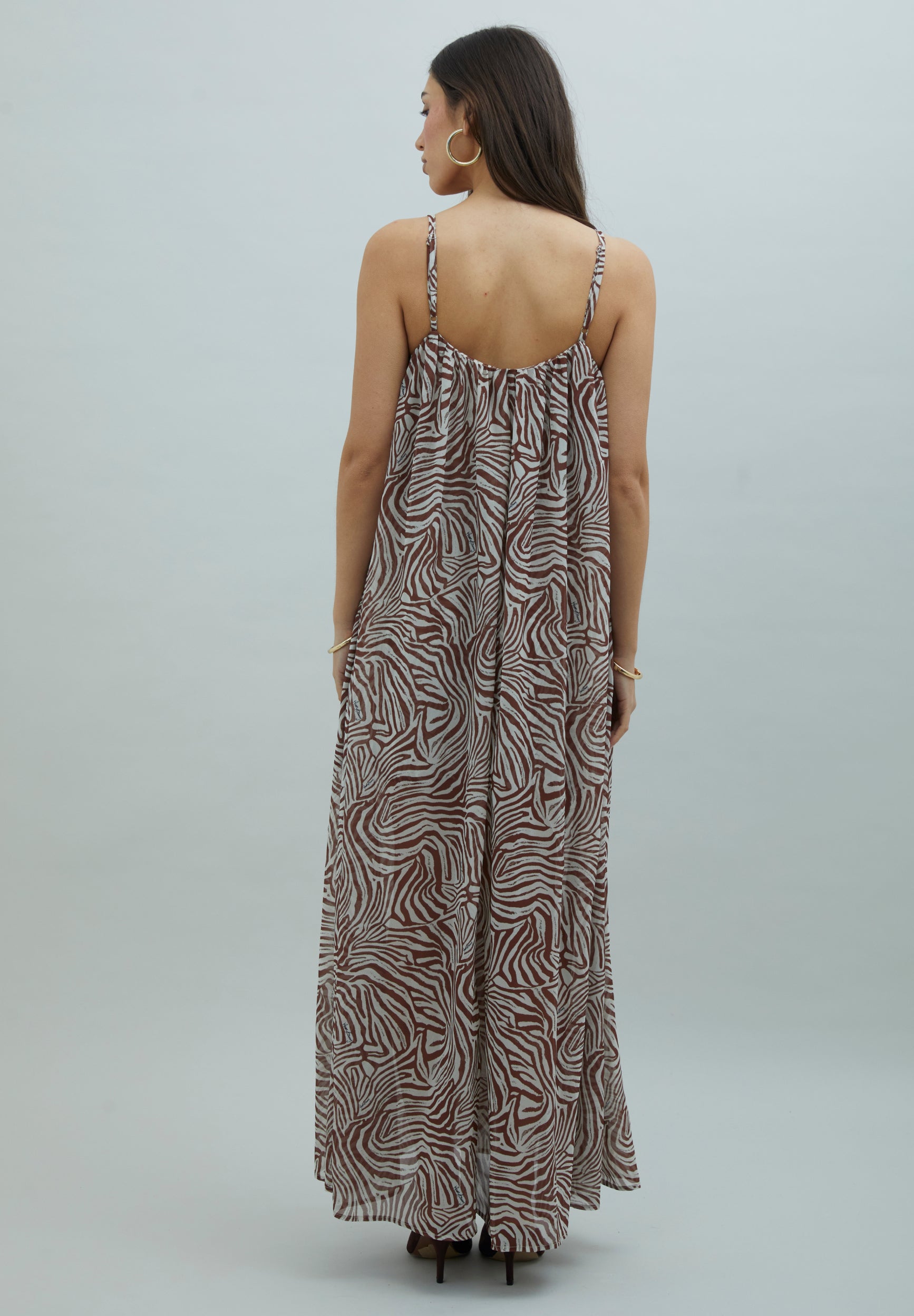House Of Sunny Women's Dresses ZEBRA TRAPEZE DRESS abito UK 6-18 lungo