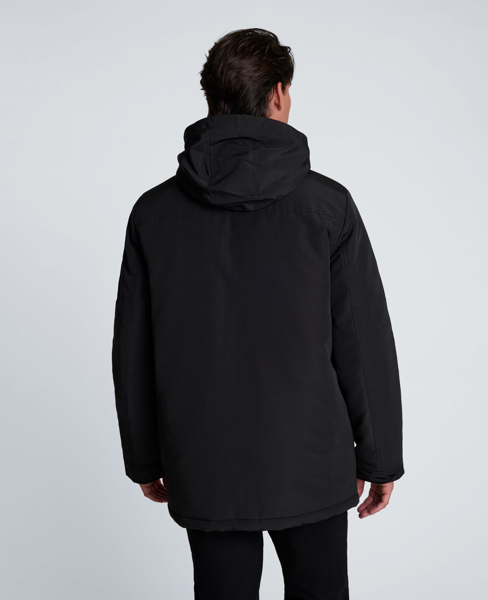 Kenneth Cole Reaction Clothing Oxford Patch Pocket Parka nera, imbottita