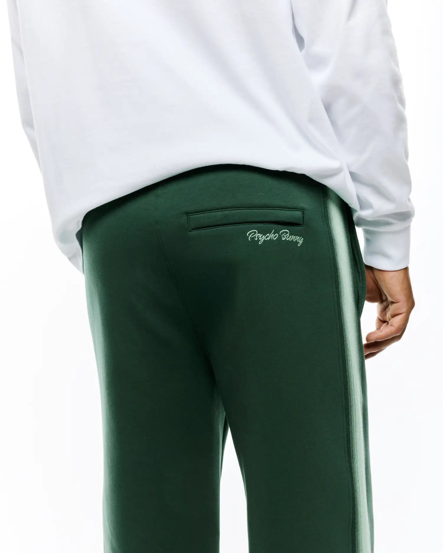 Psycho Bunny Men's Pants JAYDON MB0800057 pantaloni track verdi relaxed fit
