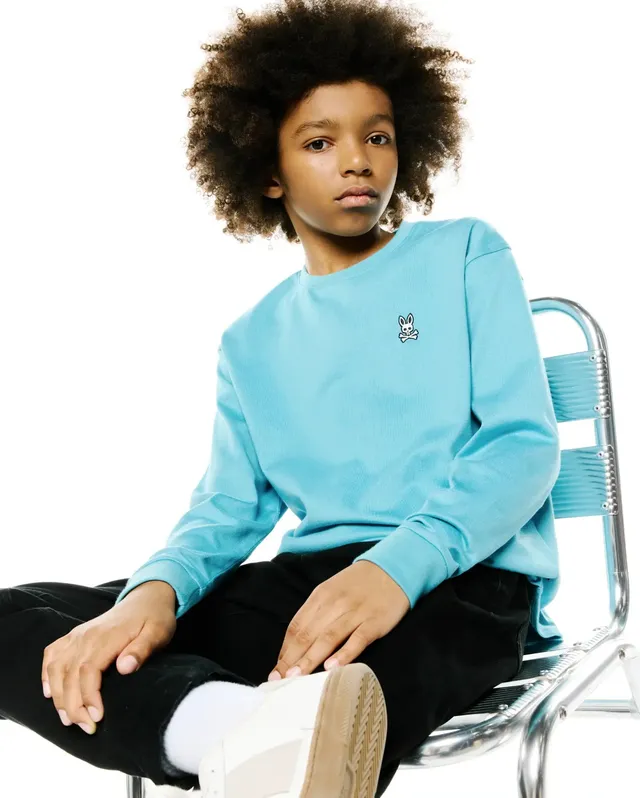Psycho Bunny Norman Longsleeve Oversized Tee T-shirt blu 2T