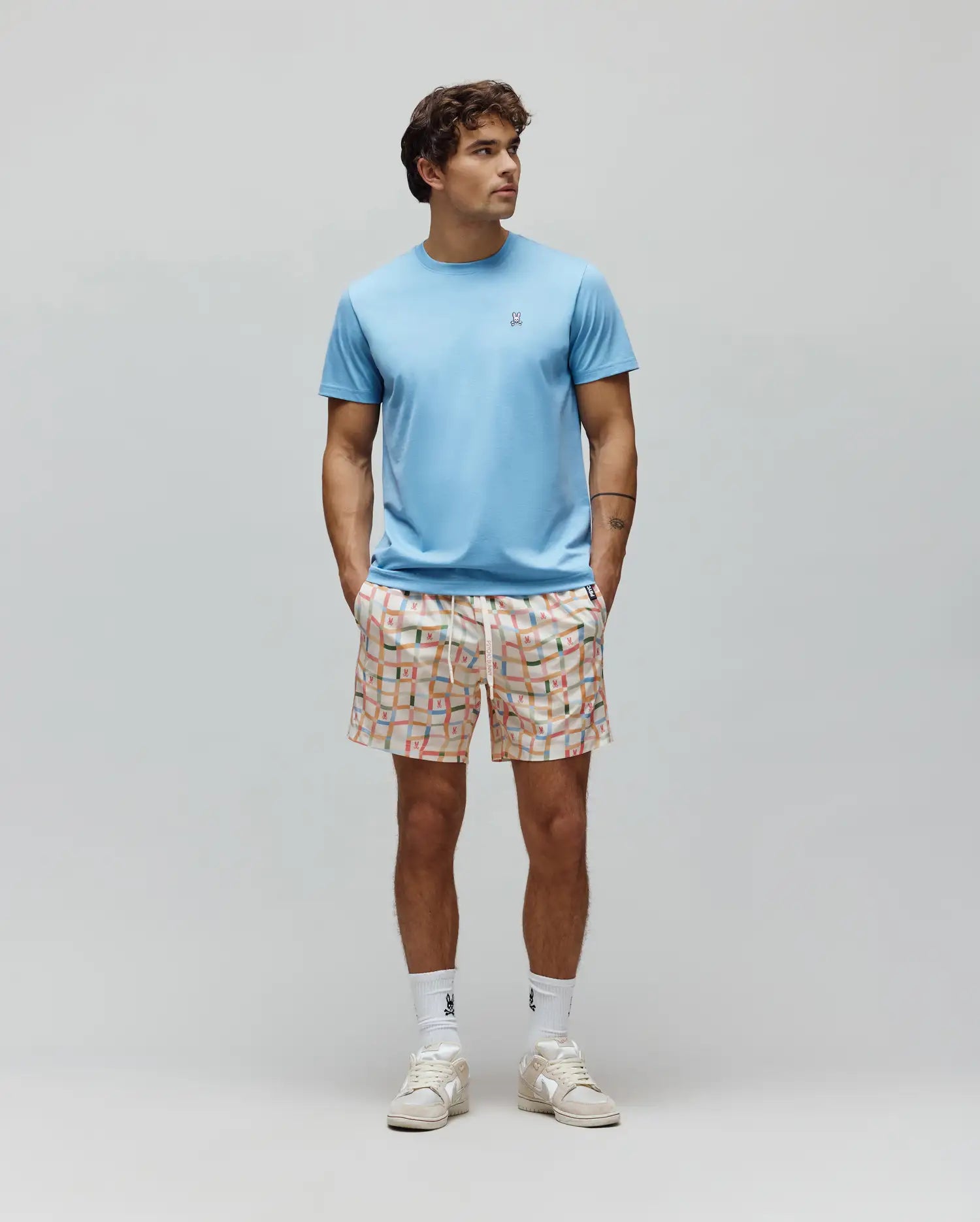Psycho Bunny Men's Tees Classic Crew Neck Tee B6U014F200 maglietta blu cotone Pima