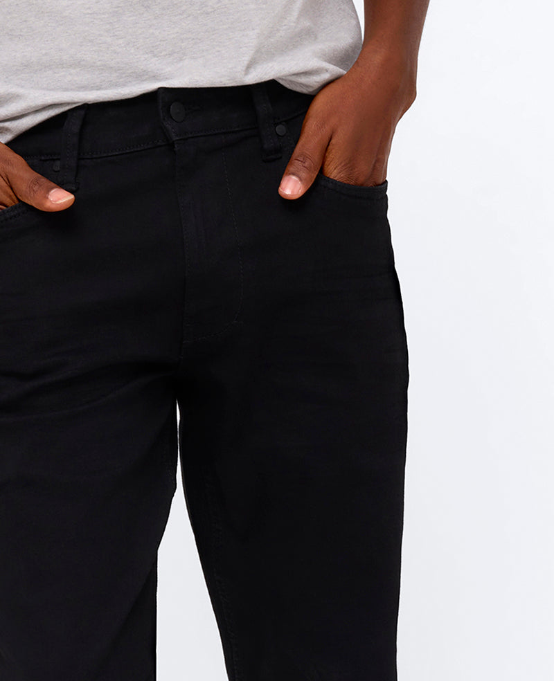 Kenneth Cole Reaction Clothing Athletic-Fit Recycled Stretch Denim Jean jeans neri elasticizzati