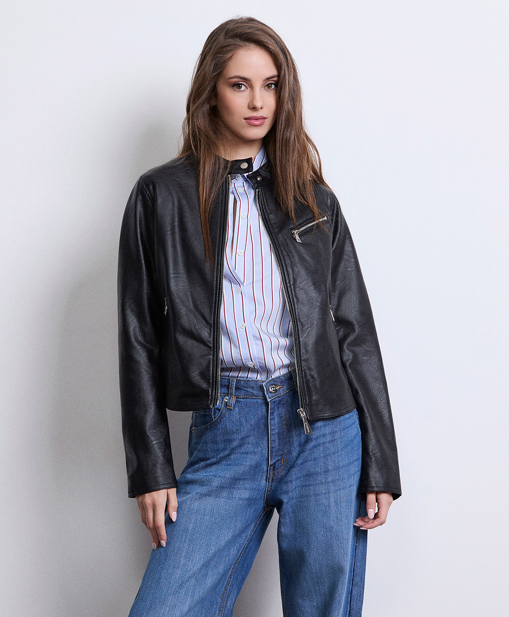 Markup Donna Giacche & Giubbotti Giubbotto biker in ecopelle