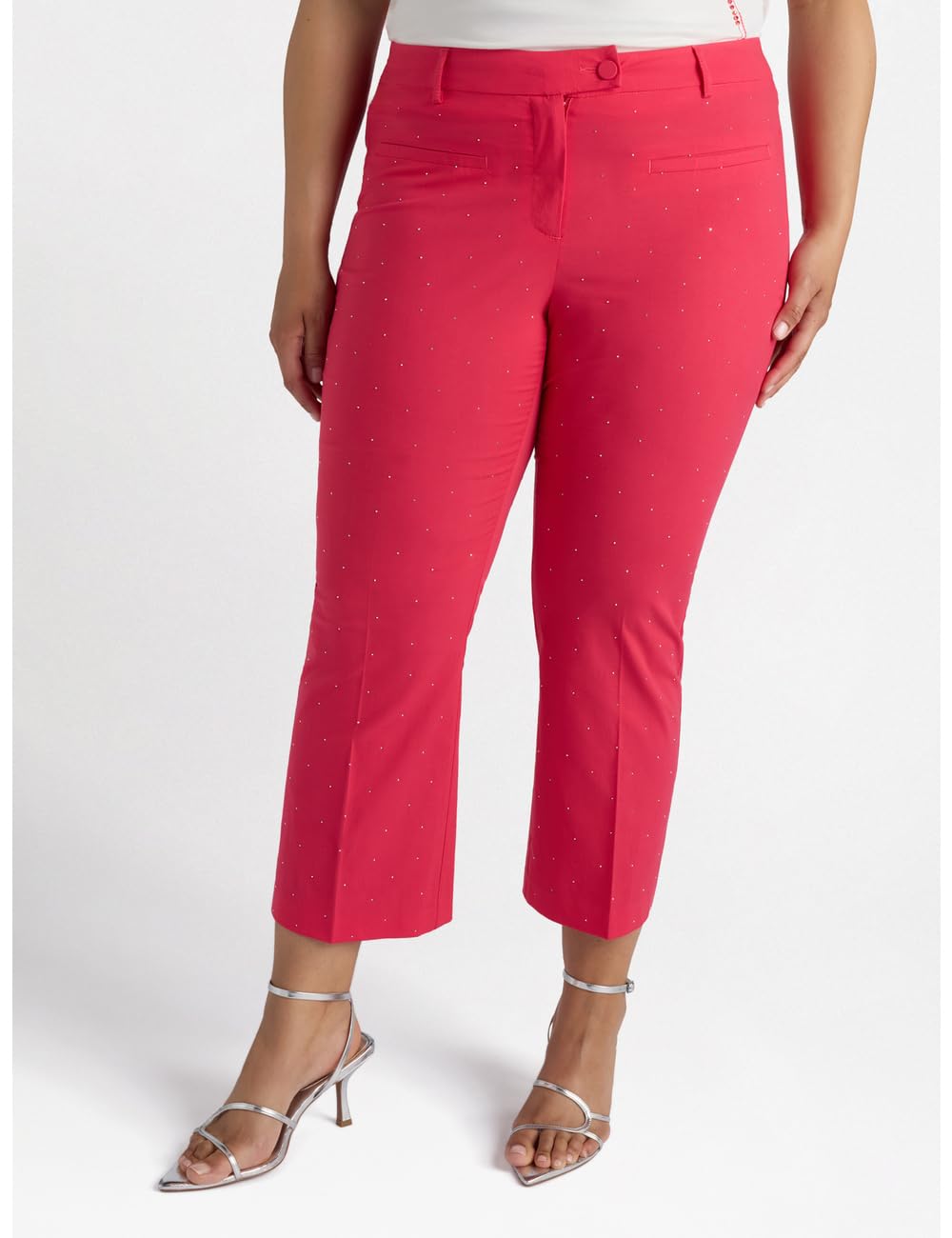 Fiorella Rubino Pantaloni Pantaloni con Piccole Borchie XL Plus stretch