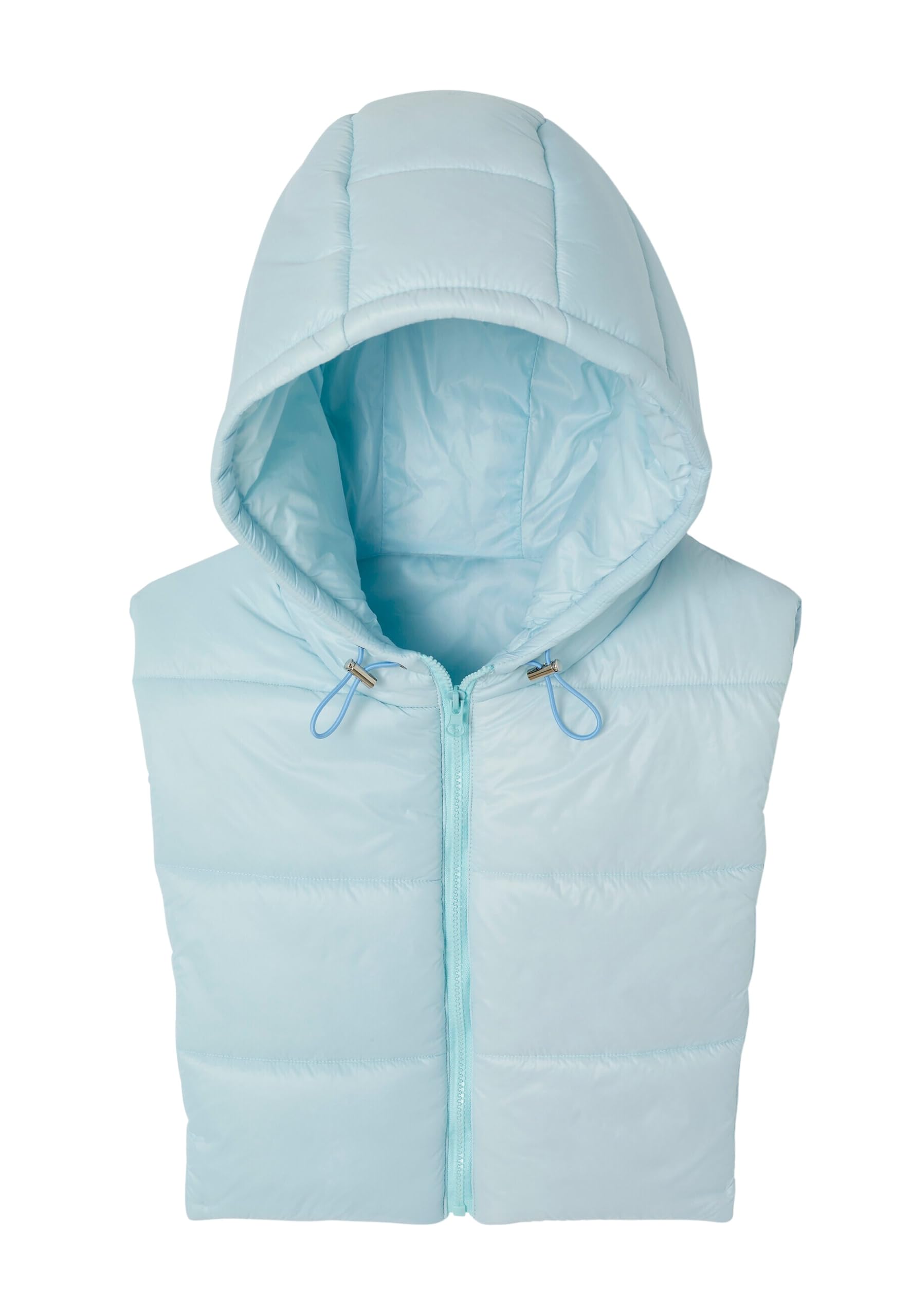 Damart Prêt-à-porter pettorina imbottita con cappuccio blu grigio