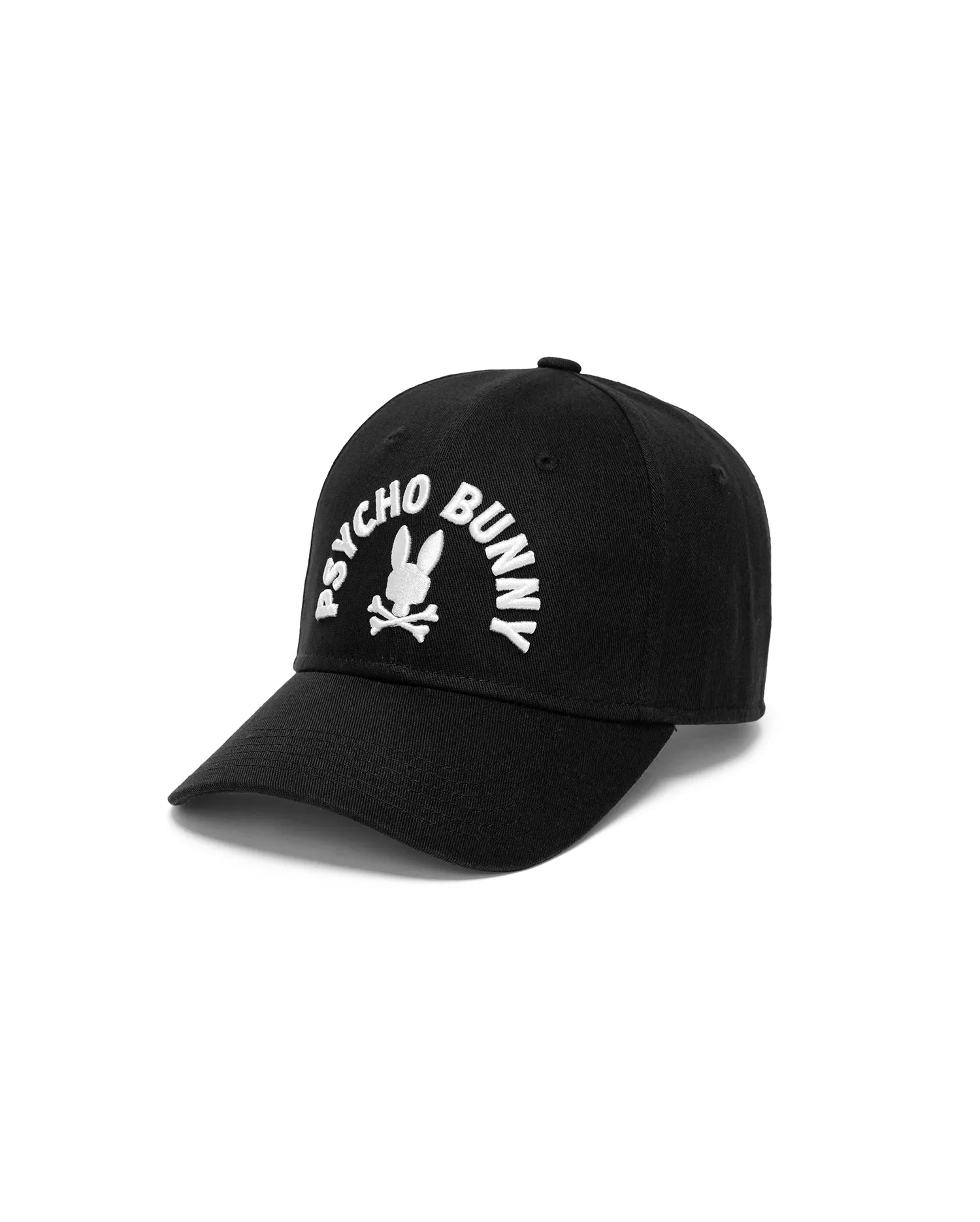 Psycho Bunny Accessories Ambrose Graphic Baseball Cap cappellino nero regolabile